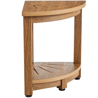 WS-SS001 - Elegant Corner Shower Bench with Adjustable Foot Pads and Storage