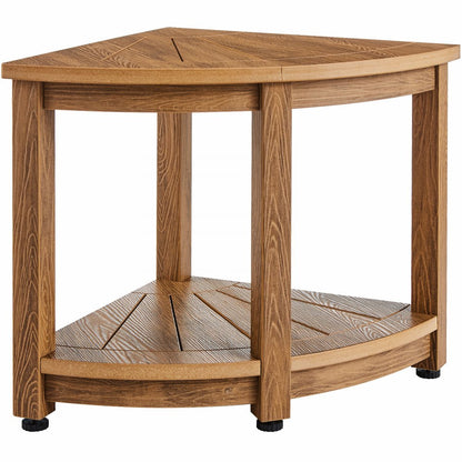 WS-SS002 - 17.72" Water-Resistant Corner Shower Bench with Adjustable Feet
