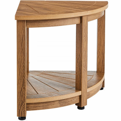 WS-SS002 - 17.72" Water-Resistant Corner Shower Bench with Adjustable Feet