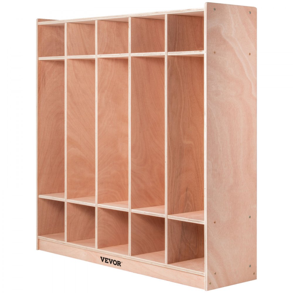IVY-VVR-002 - Safe 5-Section Plywood Lockers for Kids' Organization