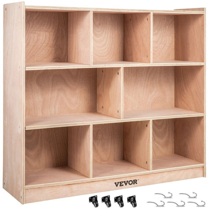 IVY-VVR-003 - Durable Birch Classroom Storage Cabinet with 8 Compartments