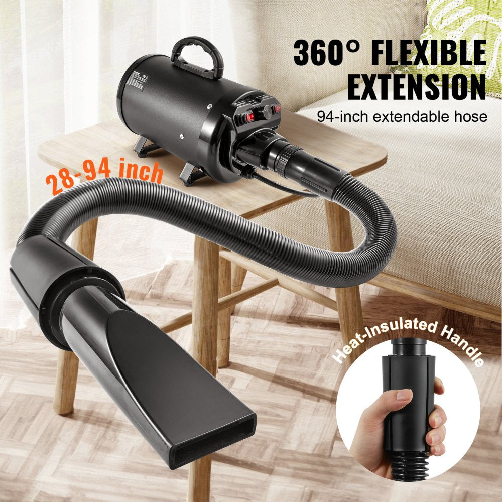 STL-1903 - 2800W VEVOR Dog Dryer with Adjustable Speed & Safety Features