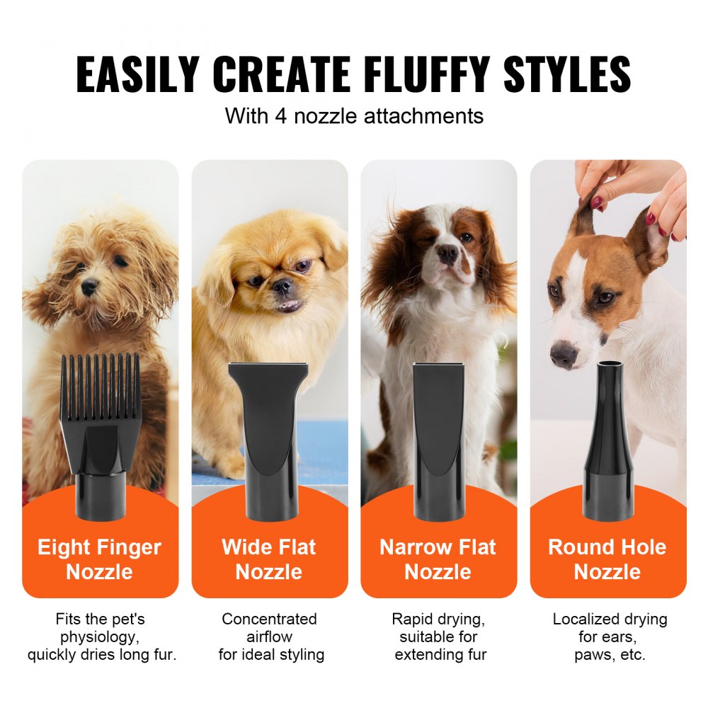 STL-1903 - 2800W VEVOR Dog Dryer with Adjustable Speed & Safety Features