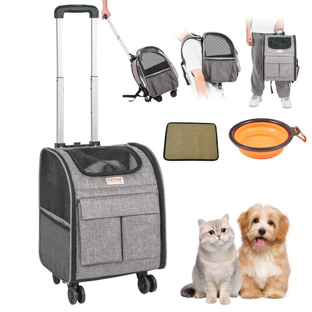 JW-XB21212519 - Lightweight Airline-Approved Rolling Pet Carrier for Pets Under 18lbs
