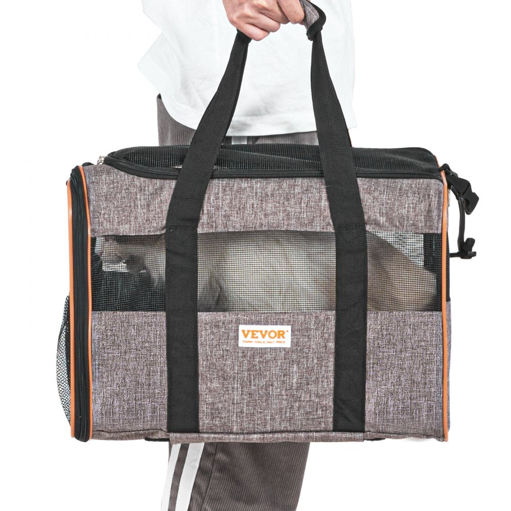 JW-XB21212255 - Rolling Cat Carrier with 360-Degree Wheels for Air Travel