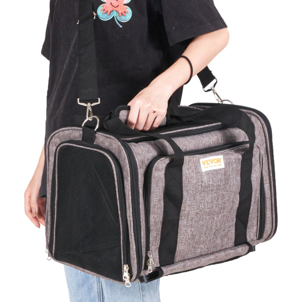 JW-XB21212517(8A04CJ-C3) - Airline Approved 25lbs Rolling Cat Carrier with Wheels