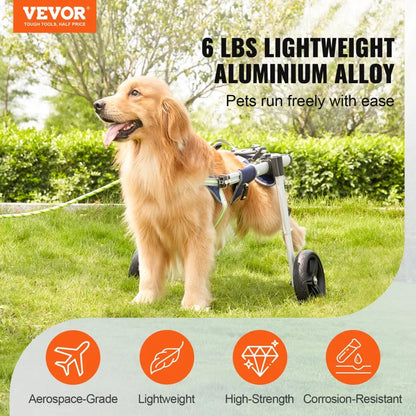 SS2-L - Lightweight Aluminum Dog Wheelchair for 48-88 lbs Pets