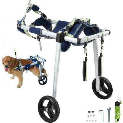 SS2-L - Lightweight Aluminum Dog Wheelchair for 48-88 lbs Pets