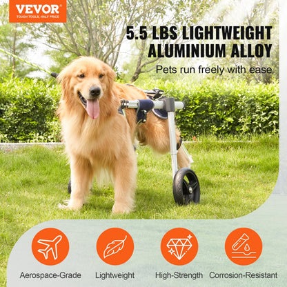 SS2-M - Lightweight Adjustable Dog Wheelchair for Back Legs, 5.5lbs