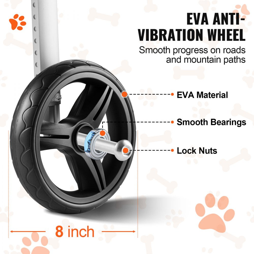 SS2-M - Lightweight Adjustable Dog Wheelchair for Back Legs, 5.5lbs