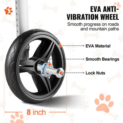 SS2-M - Lightweight Adjustable Dog Wheelchair for Back Legs, 5.5lbs