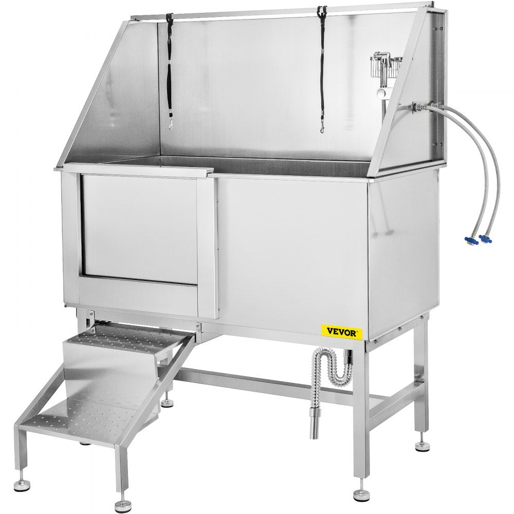 010738317067 - 50 Inch Durable Stainless Steel Dog Grooming Bath Tub