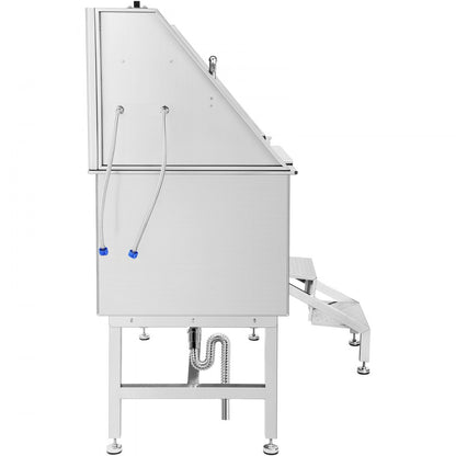 010738317067 - 50 Inch Durable Stainless Steel Dog Grooming Bath Tub