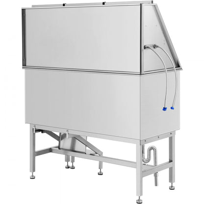010738317067 - 50 Inch Durable Stainless Steel Dog Grooming Bath Tub