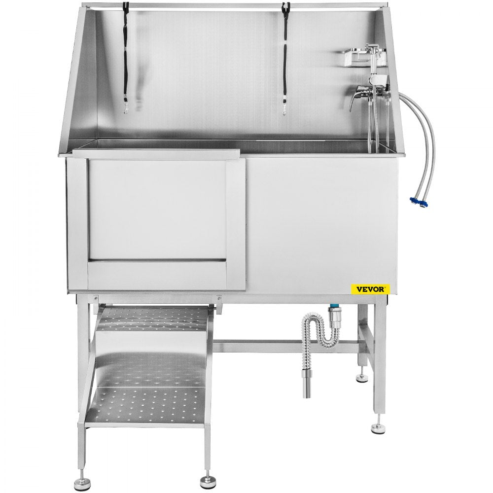 010738317067 - 50 Inch Durable Stainless Steel Dog Grooming Bath Tub