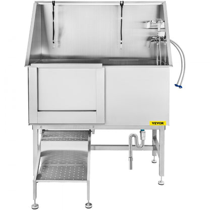 010738317067 - 50 Inch Durable Stainless Steel Dog Grooming Bath Tub