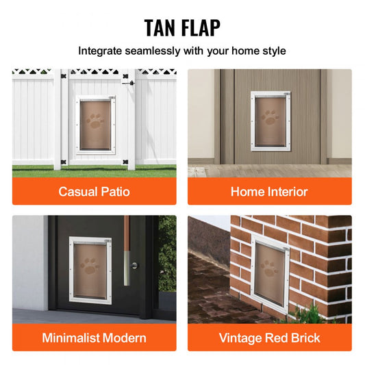 CWM-M - Durable 8.25" x 12.25" PVC Pet Door Flap with Magnetic Insulation