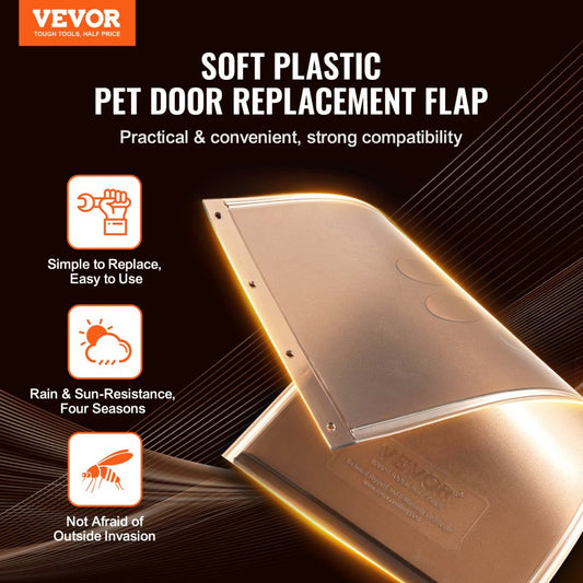 CWM-S - 5.25" x 8.13" PVC Pet Door Flap with Magnetic Insulation