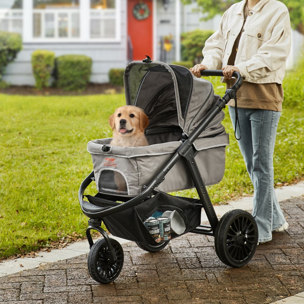 G5 - 75 lbs VEVOR Pet Stroller with 360° Wheels & Adjustable Handle