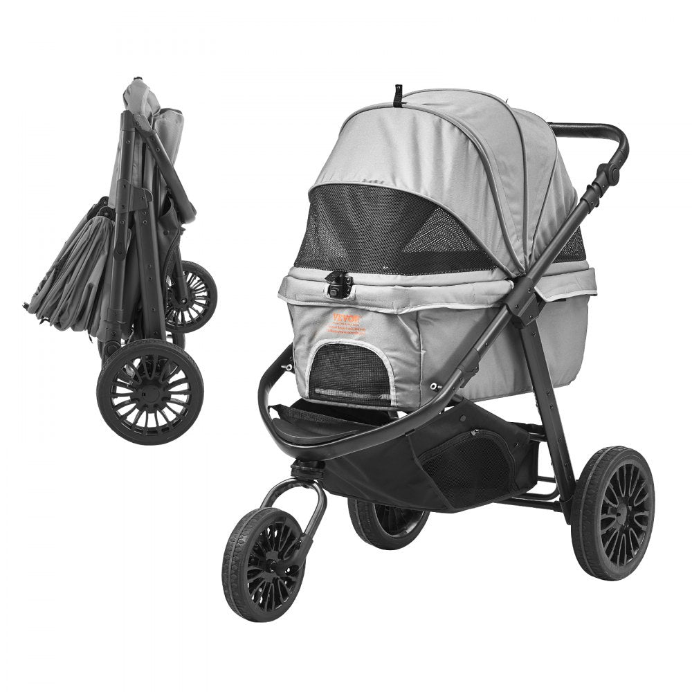 G5 - 75 lbs VEVOR Pet Stroller with 360° Wheels & Adjustable Handle