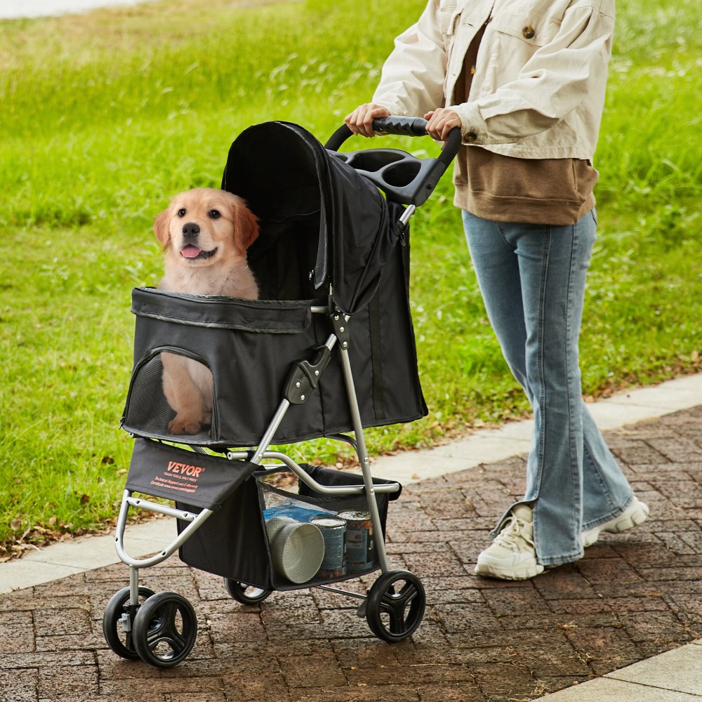 DTC-803 - VEVOR 3-Wheel Pet Stroller for 35 lbs, Stylish & Durable