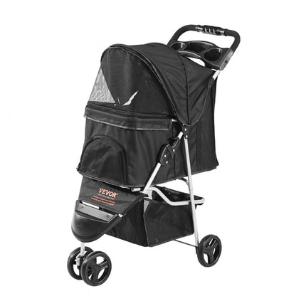 DTC-803 - VEVOR 3-Wheel Pet Stroller for 35 lbs, Stylish & Durable