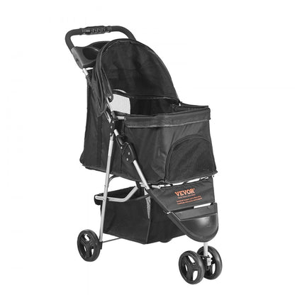 DTC-803 - VEVOR 3-Wheel Pet Stroller for 35 lbs, Stylish & Durable