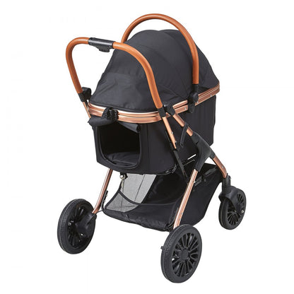 G10A - Stylish 4-Wheel Pet Stroller with Retractable Canopy for 66 lbs Pets