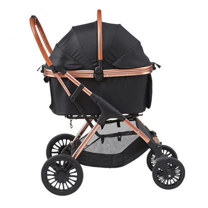 G10A - Stylish 4-Wheel Pet Stroller with Retractable Canopy for 66 lbs Pets