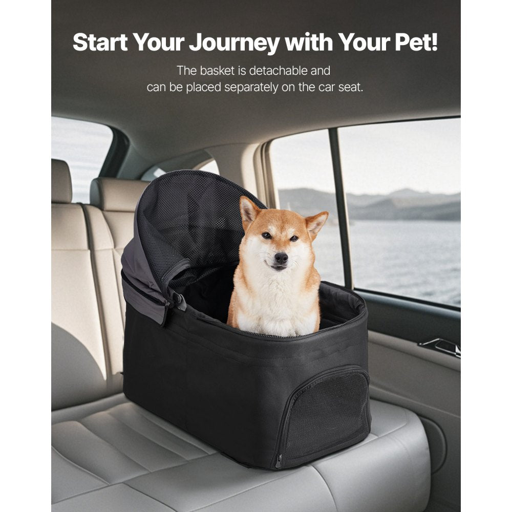 GS302 - 600D Oxford Pet Stroller, 35lbs Capacity, 4 Wheels