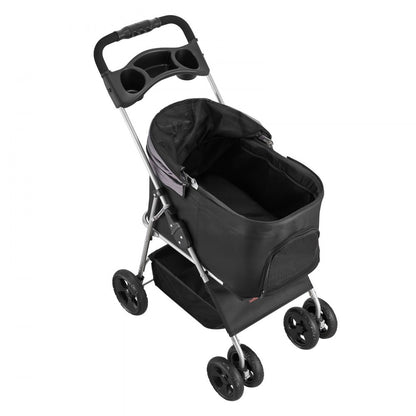 GS302 - 600D Oxford Pet Stroller, 35lbs Capacity, 4 Wheels