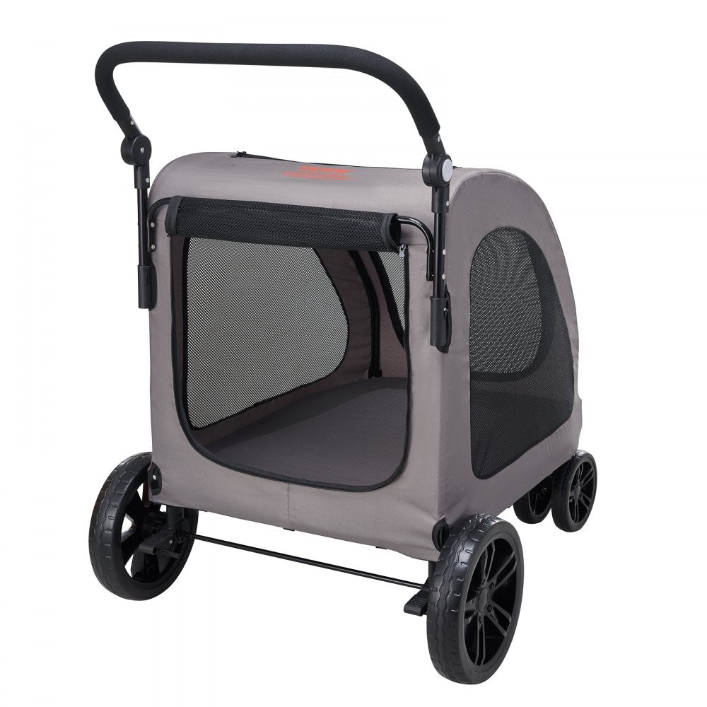 DTC-909 - Durable 4-Wheel Pet Stroller for Safe Travel, 160 lbs Capacity