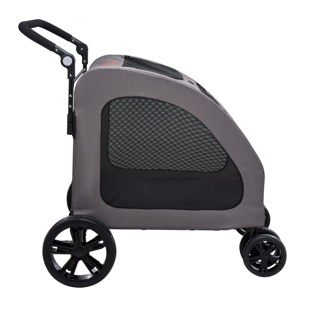DTC-909 - Durable 4-Wheel Pet Stroller for Safe Travel, 160 lbs Capacity