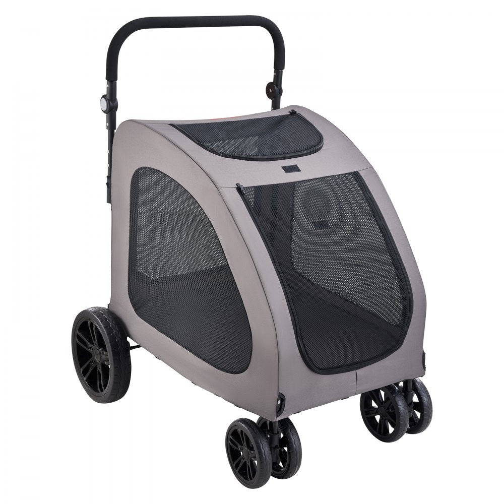DTC-909 - Durable 4-Wheel Pet Stroller for Safe Travel, 160 lbs Capacity