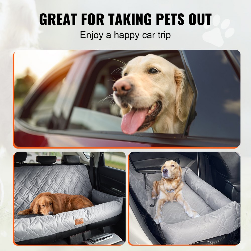 JBS-PCS-002-GRAY - Elevated Dog Car Seat for Pets up to 100 lbs