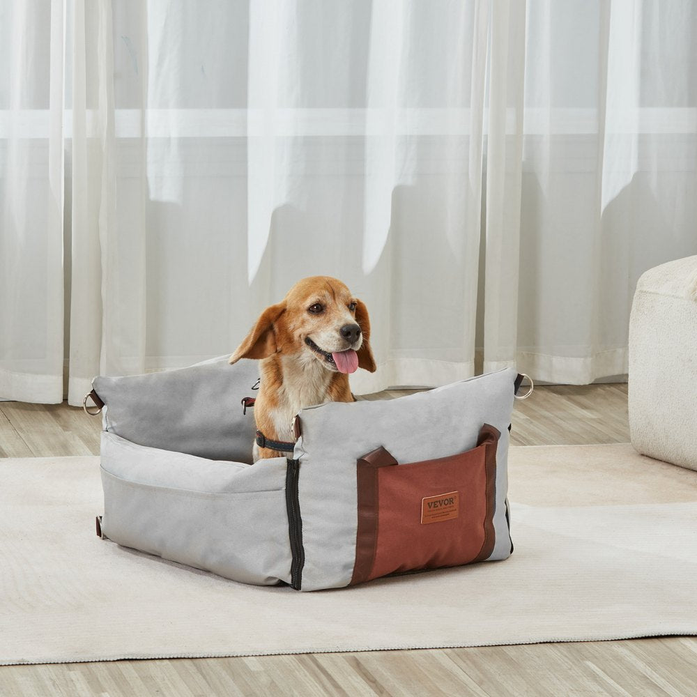 JBS-PCS-004-GRAY - Waterproof Dog Booster Seat for Comfortable Travel (up to 25lbs)
