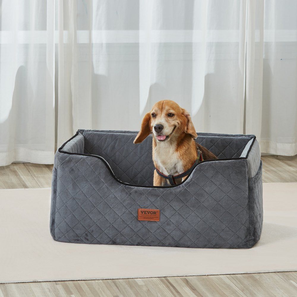 JBS-PCS-001-GRAY - Comfortable Dog Booster Car Seat for Pets up to 55 lbs