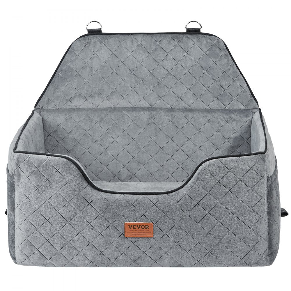 JBS-PCS-001-GRAY - Comfortable Dog Booster Car Seat for Pets up to 55 lbs