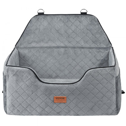JBS-PCS-001-GRAY - Comfortable Dog Booster Car Seat for Pets up to 55 lbs