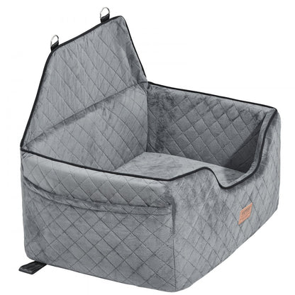 JBS-PCS-001-GRAY - Comfortable Dog Booster Car Seat for Pets up to 55 lbs