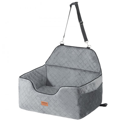 JBS-PCS-001-GRAY - Comfortable Dog Booster Car Seat for Pets up to 55 lbs