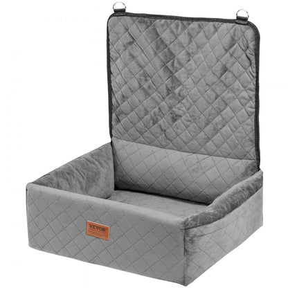 JBS-PCS-003-GRAY - Elevated Dog Car Seat for Dogs Up to 40 lbs
