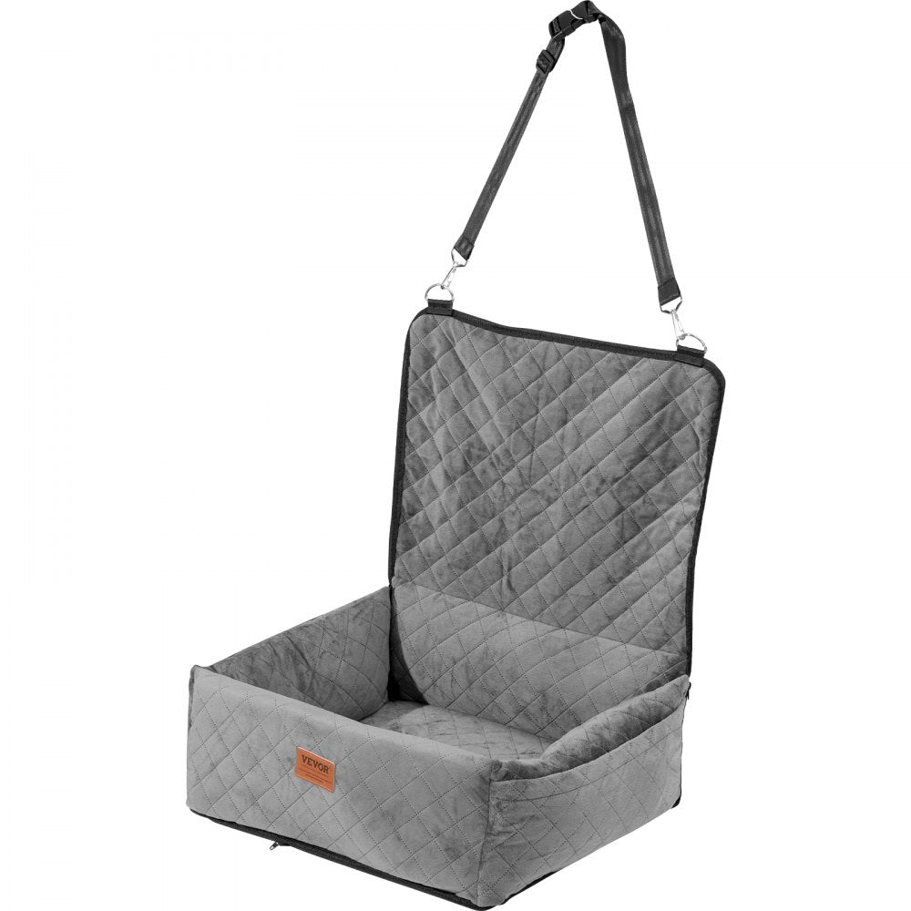 JBS-PCS-003-GRAY - Elevated Dog Car Seat for Dogs Up to 40 lbs