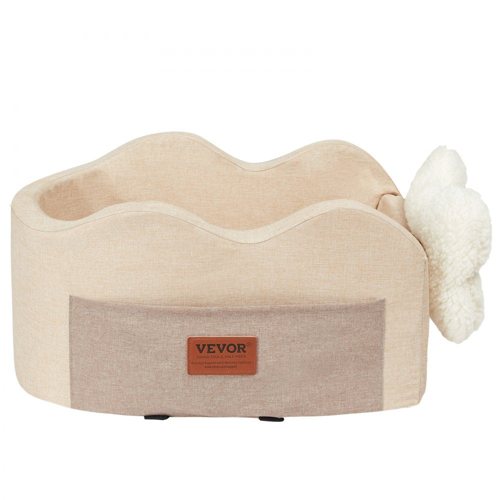 JBS-PCS-005-LIGHT BROWN - VEVOR Waterproof Dog Console Seat for 8 lbs Pet