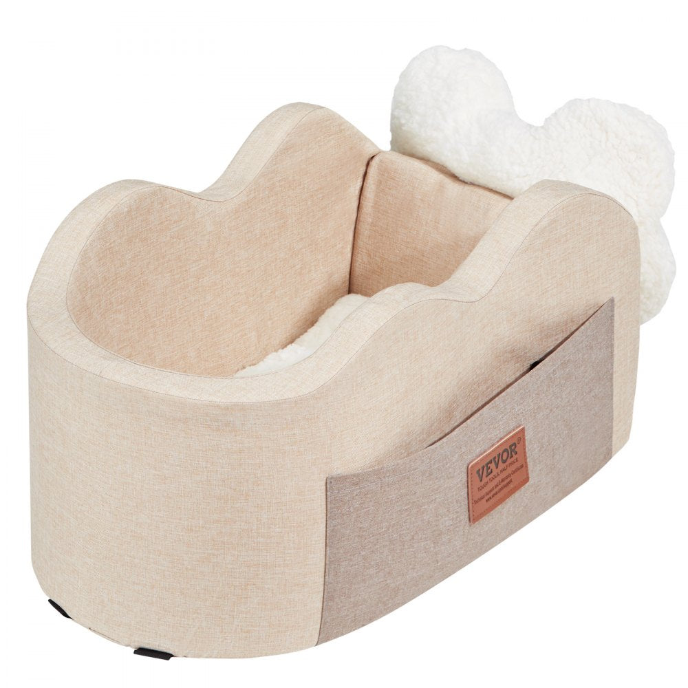 JBS-PCS-005-LIGHT BROWN - VEVOR Waterproof Dog Console Seat for 8 lbs Pet