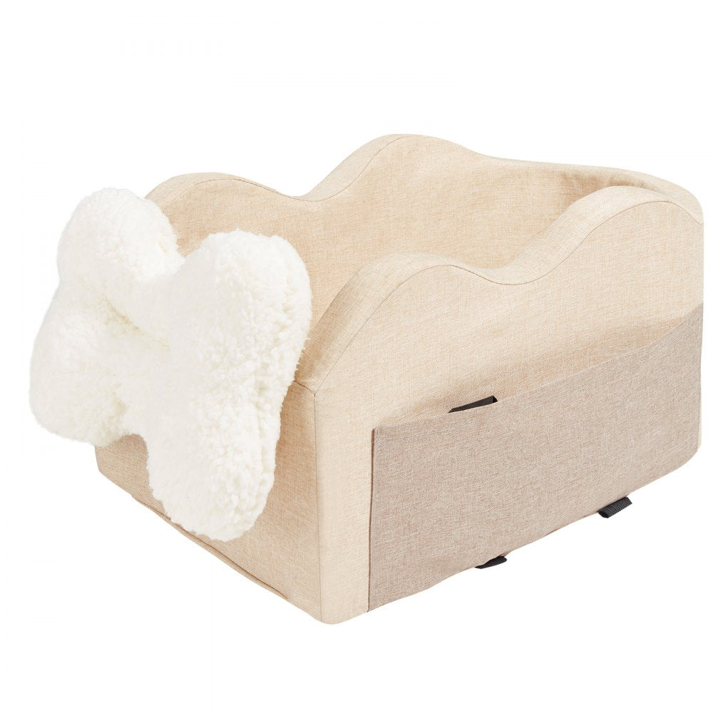 JBS-PCS-005-LIGHT BROWN - VEVOR Waterproof Dog Console Seat for 8 lbs Pet