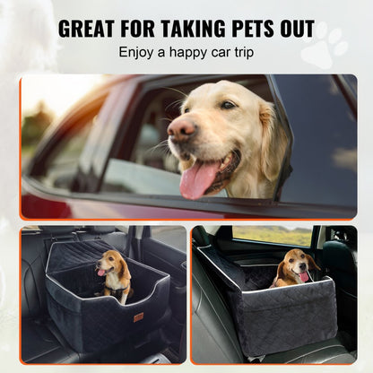 JBS-PCS-001-BLACK - Comfortable Dog Booster Car Seat for Pets up to 55 lbs