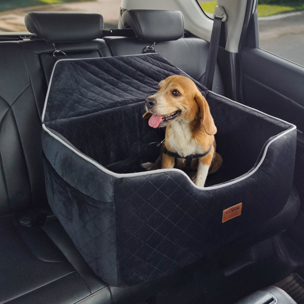JBS-PCS-001-BLACK - Comfortable Dog Booster Car Seat for Pets up to 55 lbs
