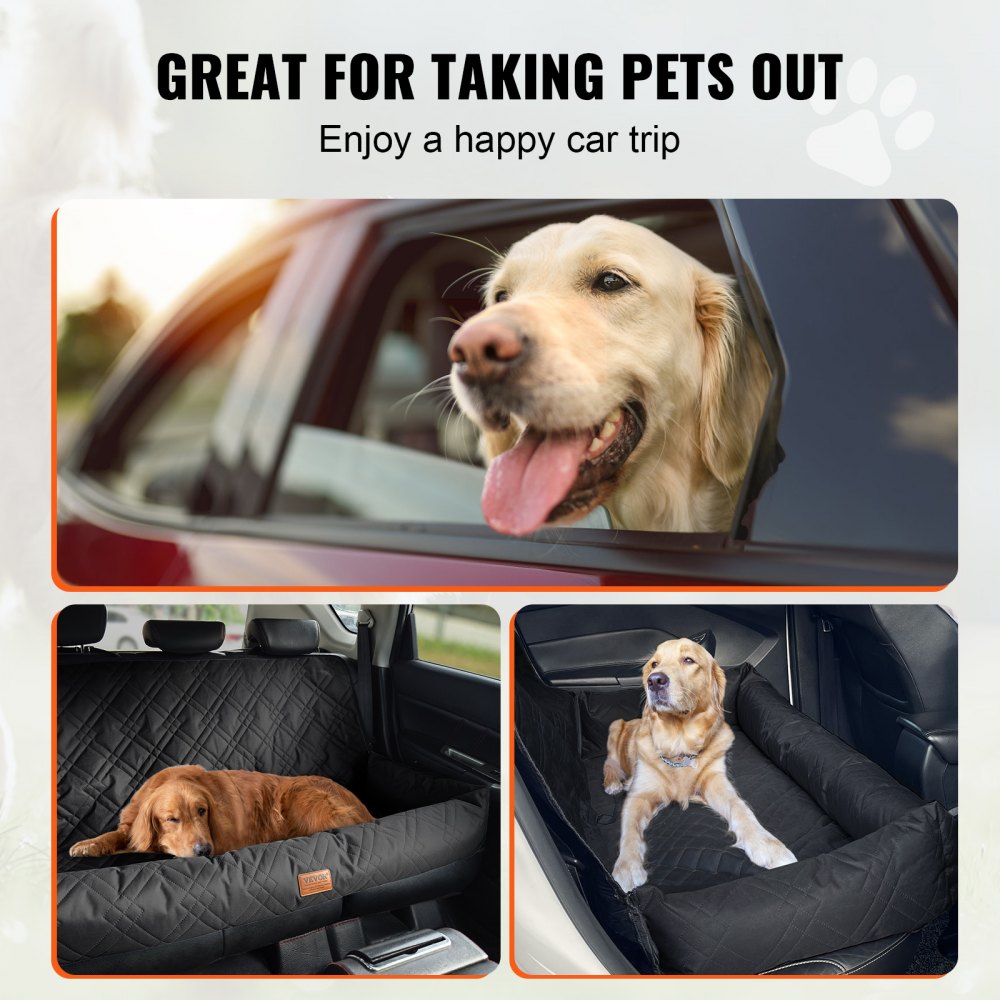 JBS-PCS-002-BLACK - Soft Media Car Booster Seat for Large Dogs up to 100 lbs