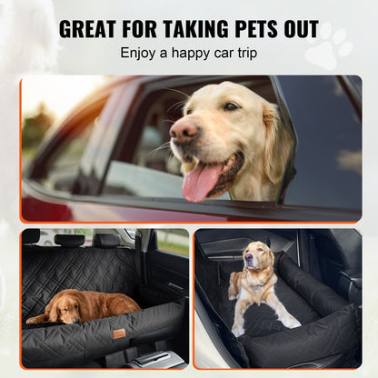 JBS-PCS-002-BLACK - Soft Media Car Booster Seat for Large Dogs up to 100 lbs